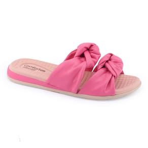 Chinelo fem Comfortflex Comfy 21-44404 tiras fofas SlipOn nó