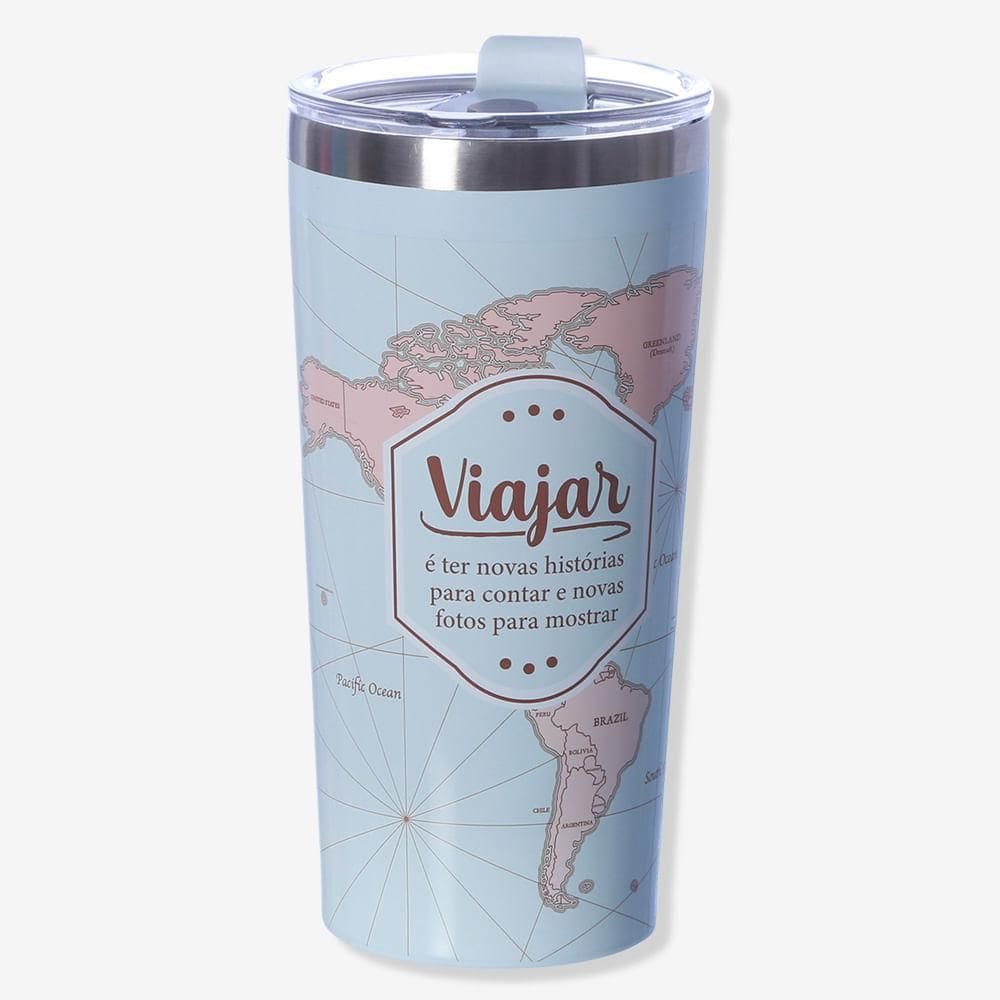 Copo Térmico 500ml Aço Inox Hermético | 8h Gelado, 4h Quente