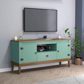 Rack para TV até 50`` Pol. Colonial 135 Cm Freijó Olivia Móvel Bento