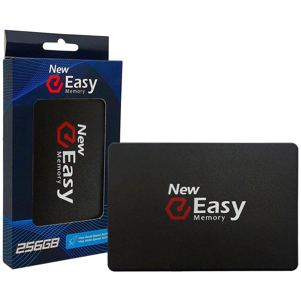 SSD 256GB Easy Memory, SATA III 6Gb/s, 2.5”, Leitura 560 MB/s, Gravação 500 MB/s - EMY256GB