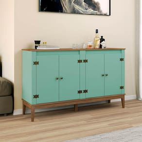Aparador para Sala com 4 Portas 149 Cm Colonial Freijó Olivia Móvel Bento