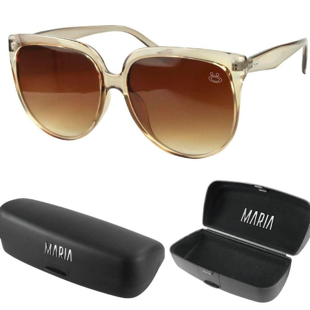 oculos sol proteção uv feminino vintage social praia + case presente luxo acetato verão transparente