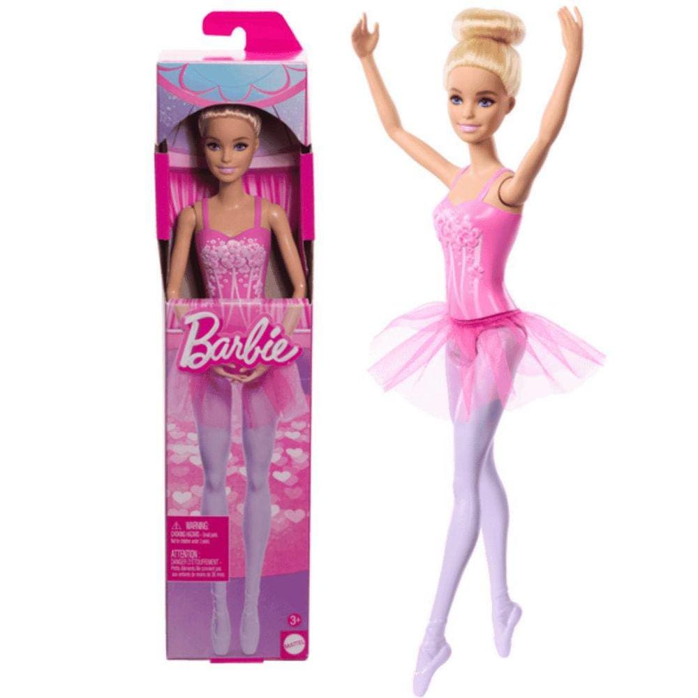 Boneca barbie fashionista loira blusa rosa e saia xadrez mattel | Pontofrio