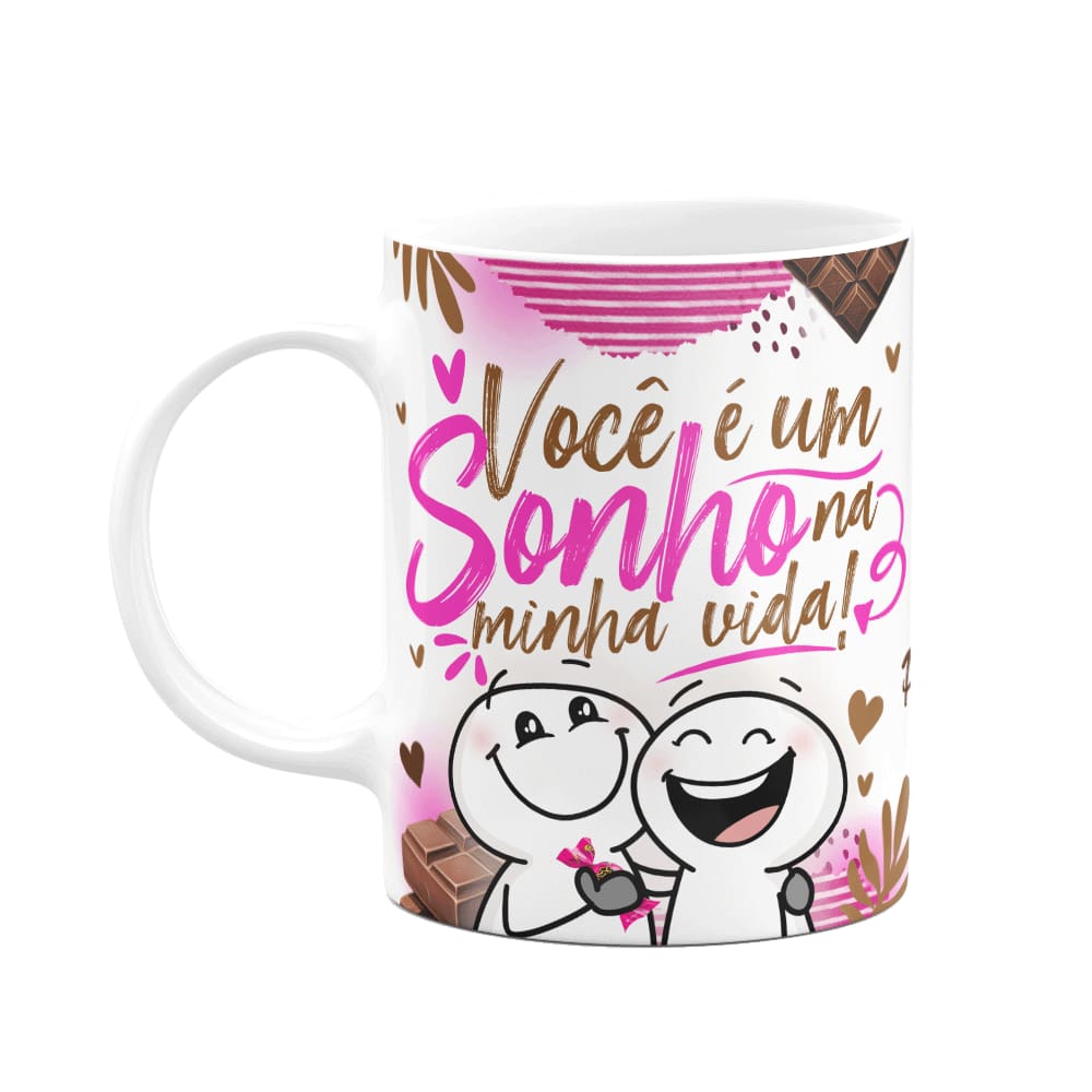 Caneca Páscoa Divertida - Você é um sonho na minha vida!