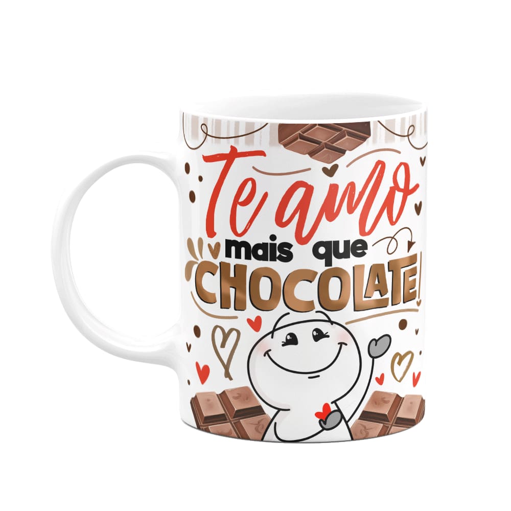 Caneca Páscoa Divertida - Te amo mais que chocolate