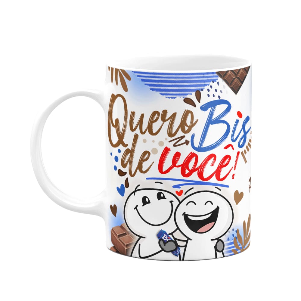 Caneca Páscoa Divertida - Quero bis de você!
