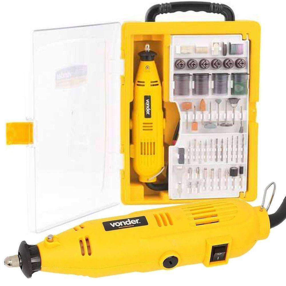 Micro Retífica Profissional Kit 175 Pc Mini Furadeira - 110V