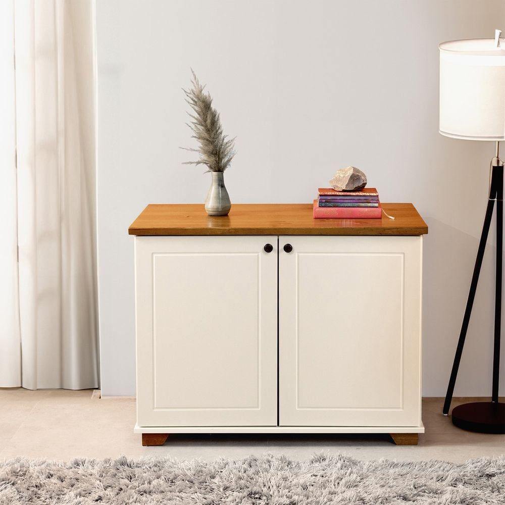 Armário 2 Portas 100cm Ananda CabeCasa MadeiraMadeira Off White/Mel