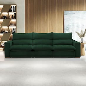 Sofá Retrátil e Reclinável Martinho 350cm Verde