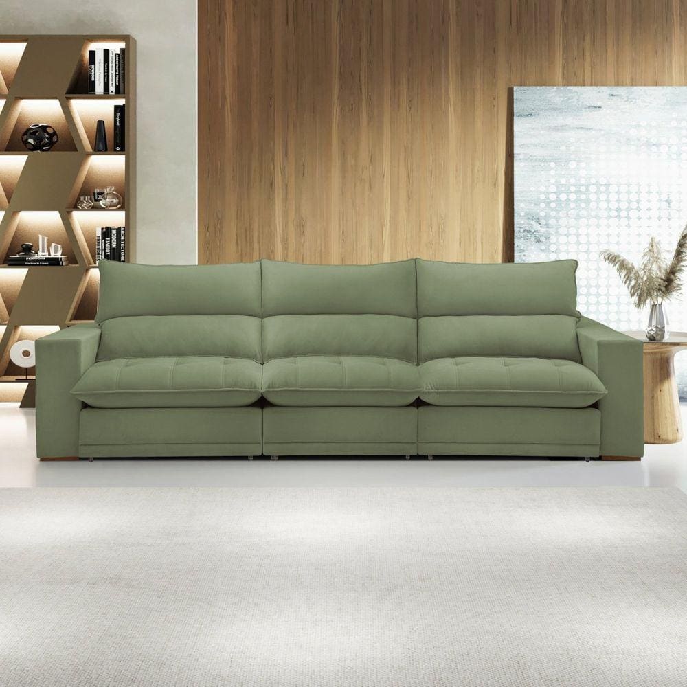 Sofá Retrátil e Reclinável Martinho 410cm Verde