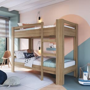 Beliche Infantil Solteiro 195,8x150cm Slim Aveiro Oak
