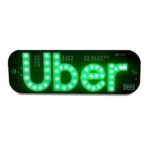 Placa LED UBER Aplicativo Letreiro Painel Carro Motorista Verde