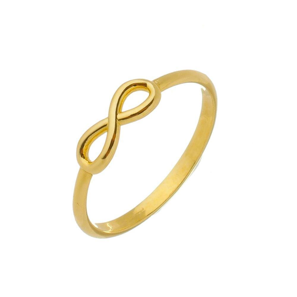 Anel Infinito Folheado em Ouro 18k