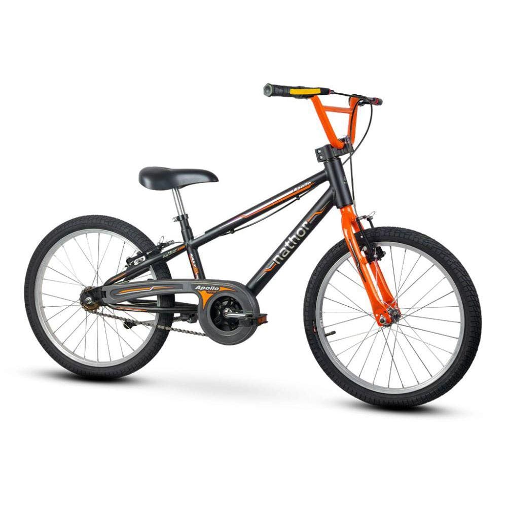 Bicicleta Nathor Apollo Aro 16 Rígida 1 Marcha - Laranja/preto