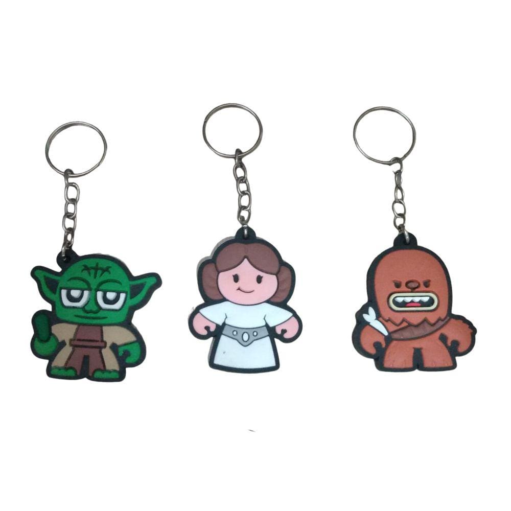 Kit 3 Chaveiros Personagens Star Wars