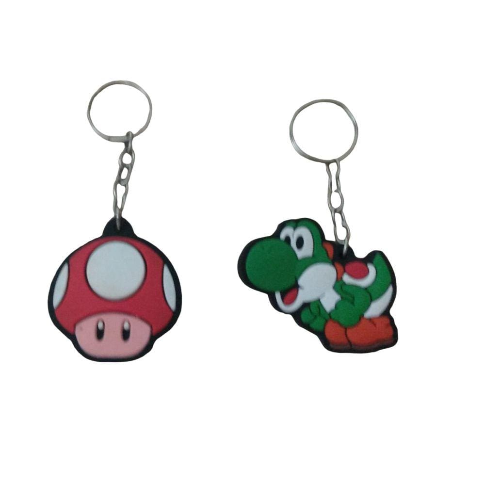 Kit 2 Chaveiros Personagens Super Mario