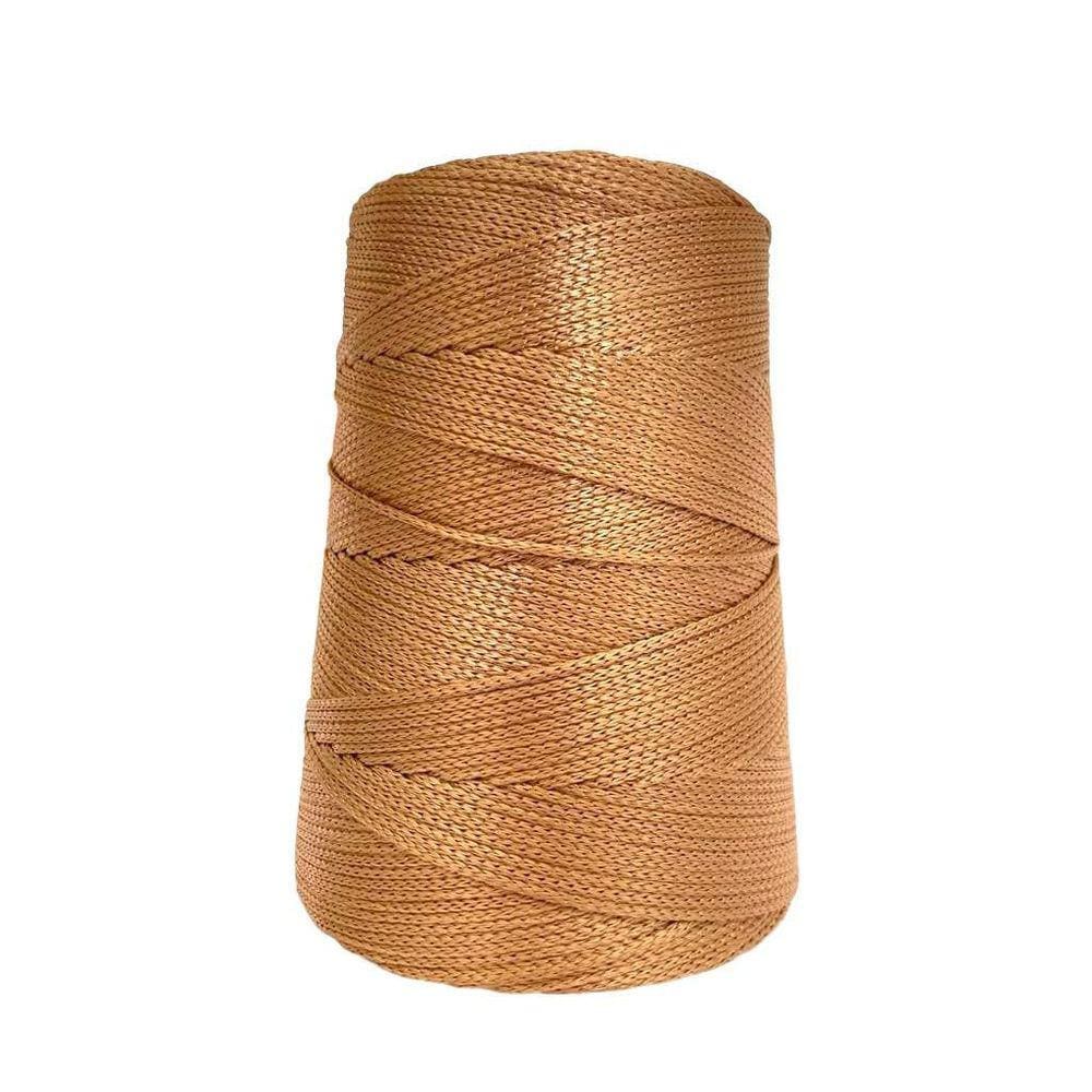 Fio Náutico Cordão 500G 3Mm 500M Croche Trico Bolsa Bege