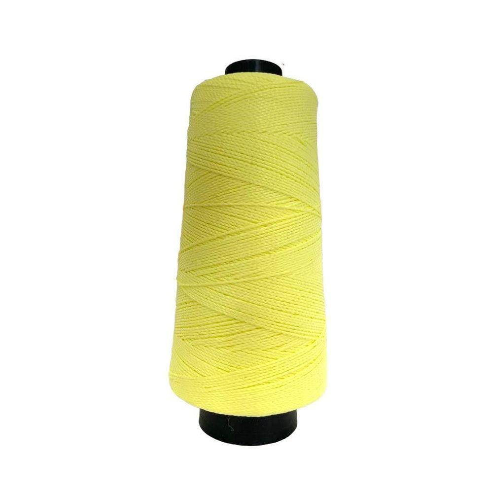 Linha Trico Croche 500M Para Trançar Cabelo - Amarelo Flúor