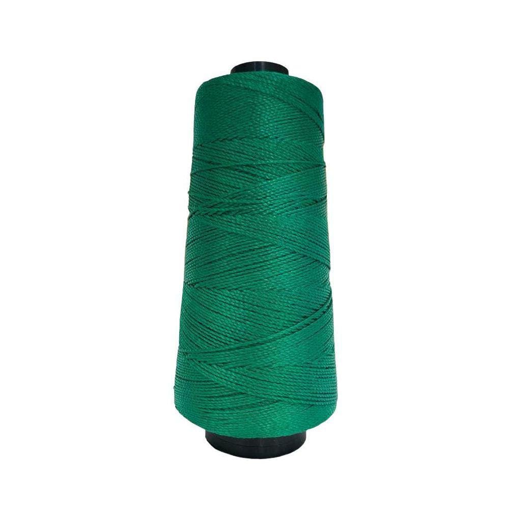Linha Trico Croche 500M Para Trançar Cabelo - Verde Bandeira