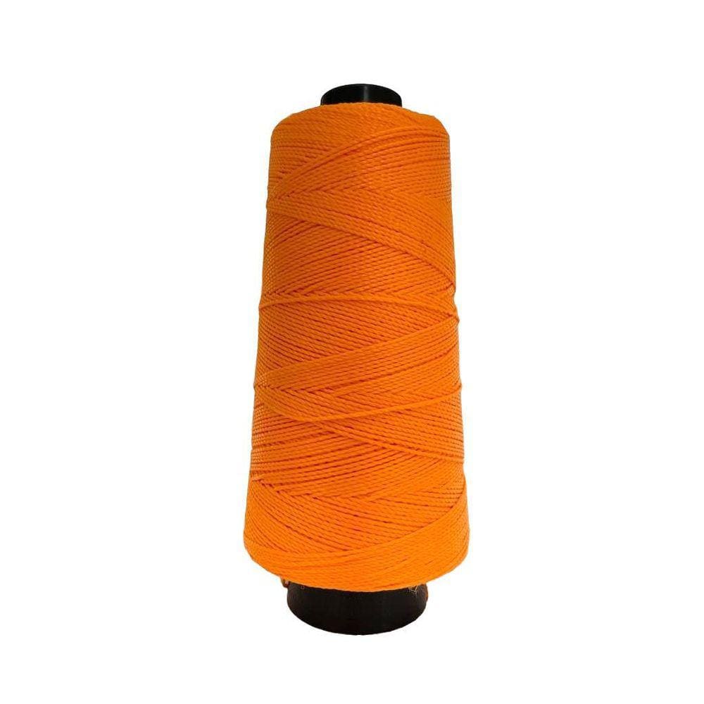 Linha Trico Croche 500M Para Trançar Cabelo - Laranja Flúor