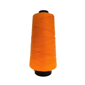 Linha Trico Croche 500M Para Trançar Cabelo - Laranja Flúor