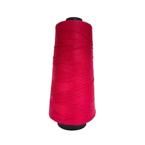 Linha Trico Croche 500M Para Trançar Cabelo - Vermelho