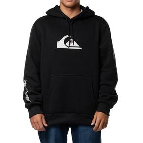 Moletom Quiksilver Canguru Comp Logo 305G WT24 Preto