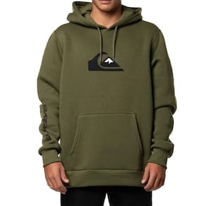Moletom Quiksilver Canguru Comp Logo 305G WT24 Verde Militar