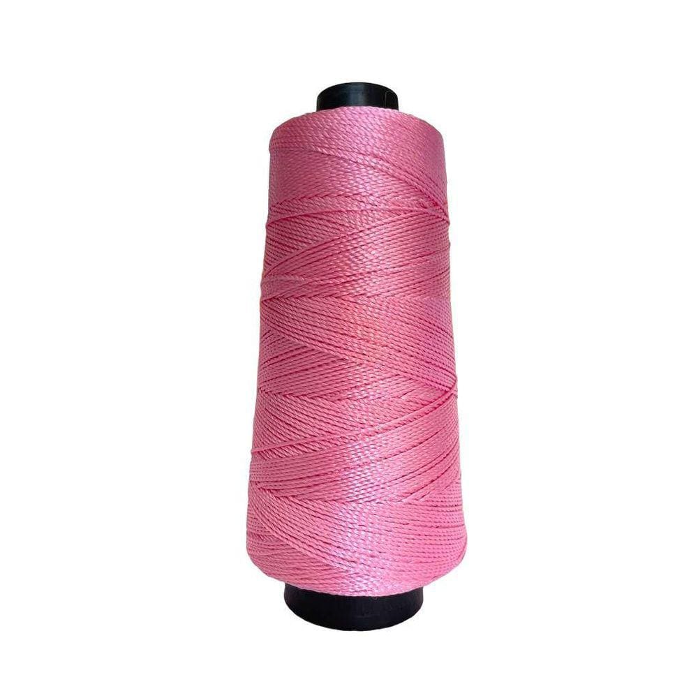 Linha Trico Croche 500M Para Trançar Cabelo - Rosa