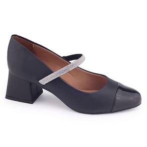 Sapato Feminino Vizzano social 1423.103 salto bloco 6,5cm