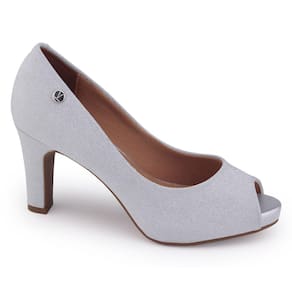 Sapato Peep Toe Vizzano 1840.300 glitter prata