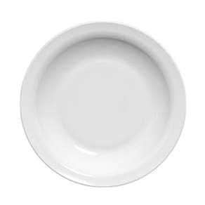 Jogo Kit 12 Prato De Vidro Fundo Redondo Branco 22,5Cm Nadir