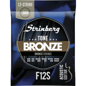 Encordoamento Para Violão 12 Cordas Aço 0.09 Strinberg F12S