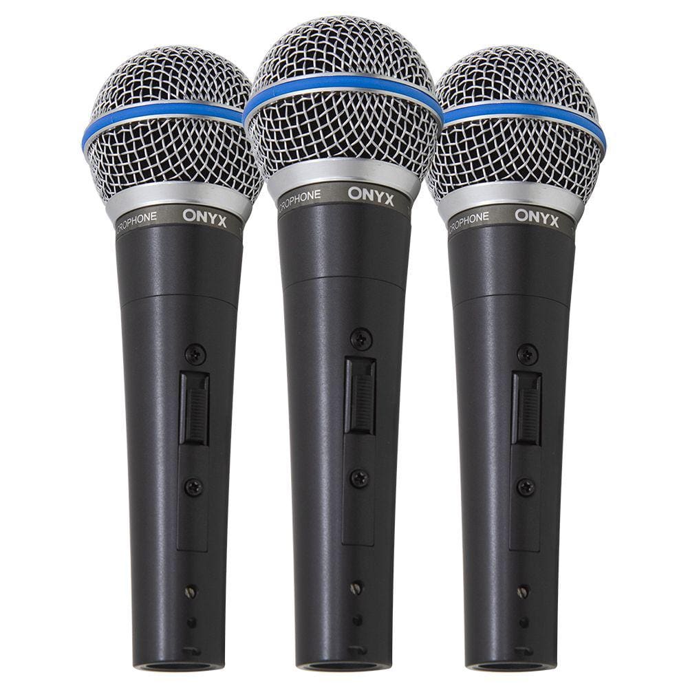 Kit 3 Microfones Dinâmico com Fio TK 58C Onyx