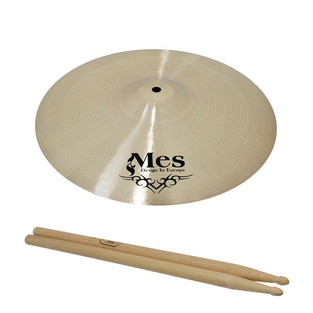 Prato de Condução para Bateria 20" Liga de Bronze B8 ACT Series Mes Drums + Baqueta 5A Hickory New York