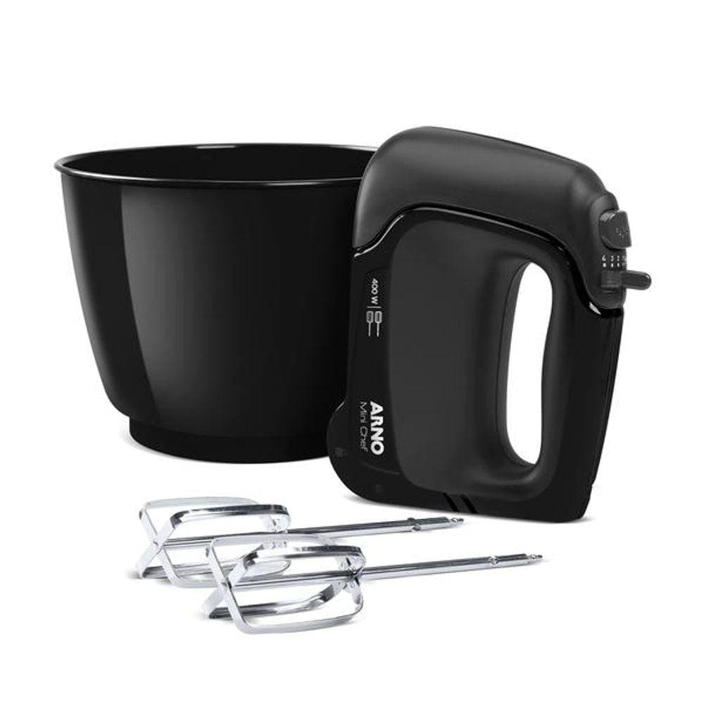 Batedeira Arno Mini Chef Portátil 400W Preto