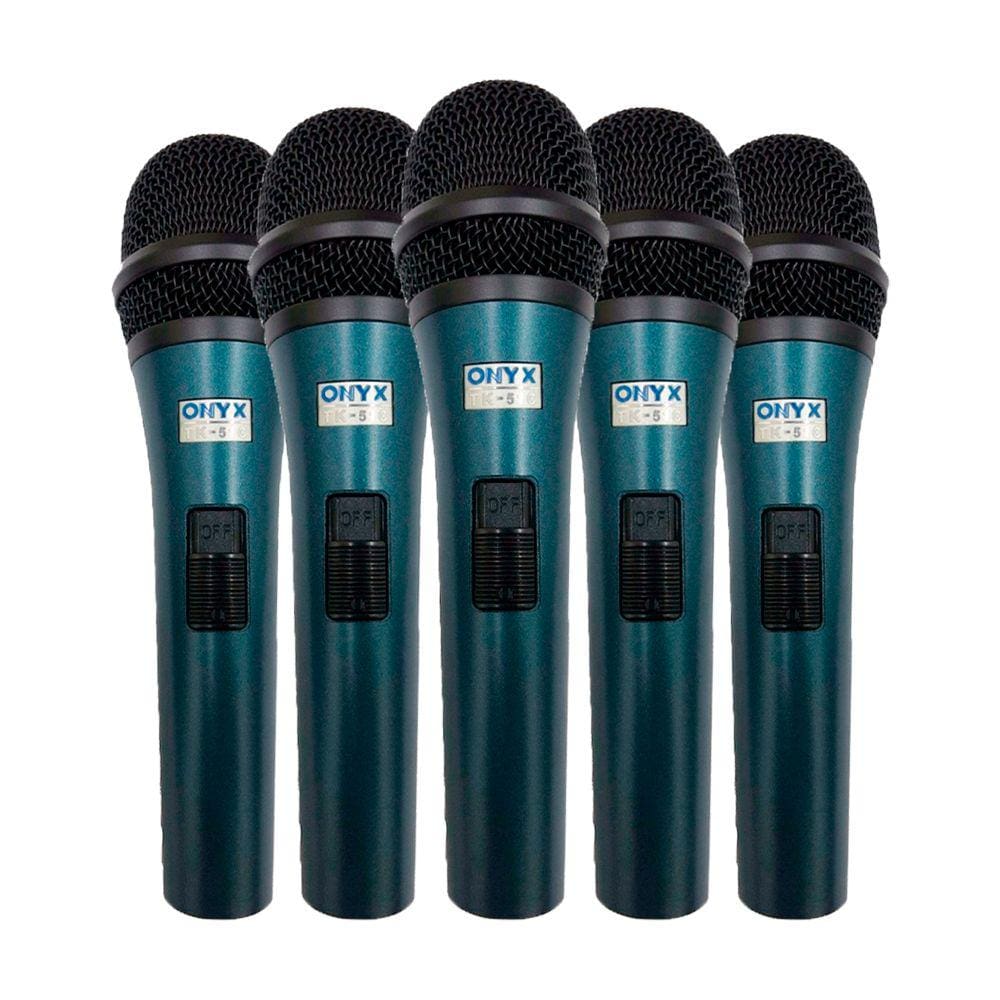 Kit 5 Microfones Dinâmico com Fio TK 51C Onyx