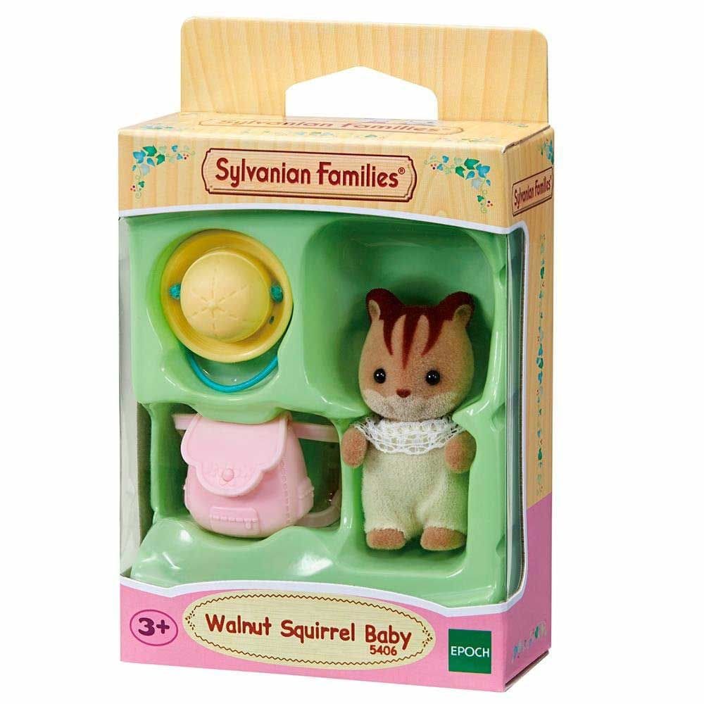 Figura com Acessório - Sylvanian Families - Bebê Esquilo Noz - Epoch Magia