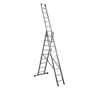 Escada Extensiva Tripla Aluminio 9X3 Degraus Botafogo