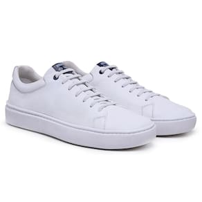 Tênis Masculino Couro Fechamento Cadarço Moderno Casual