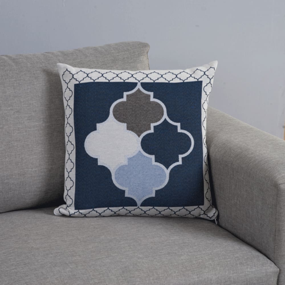 Capa para Almofada Grécia Dupla Face 45 x 45cm Tecido Jacquard com Zíper