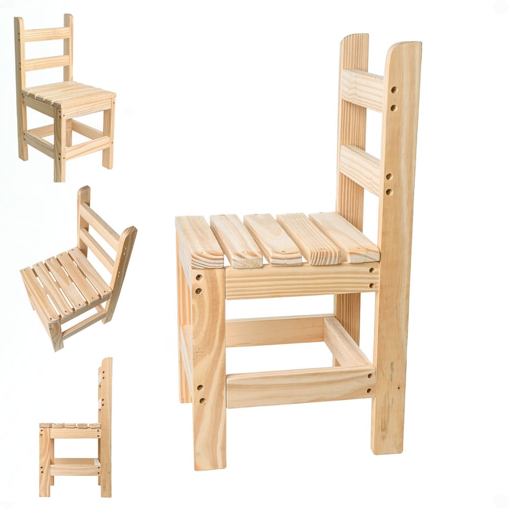 Cadeira Infantil Madeira Criança Atividades Resistente Top