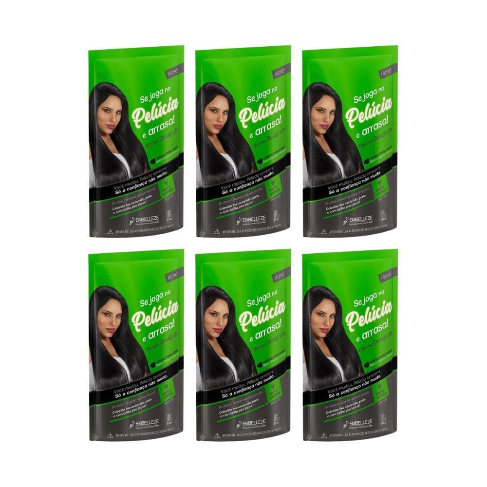 Hene Pelucia Pouch 180g Carvao - Kit C/ 6un
