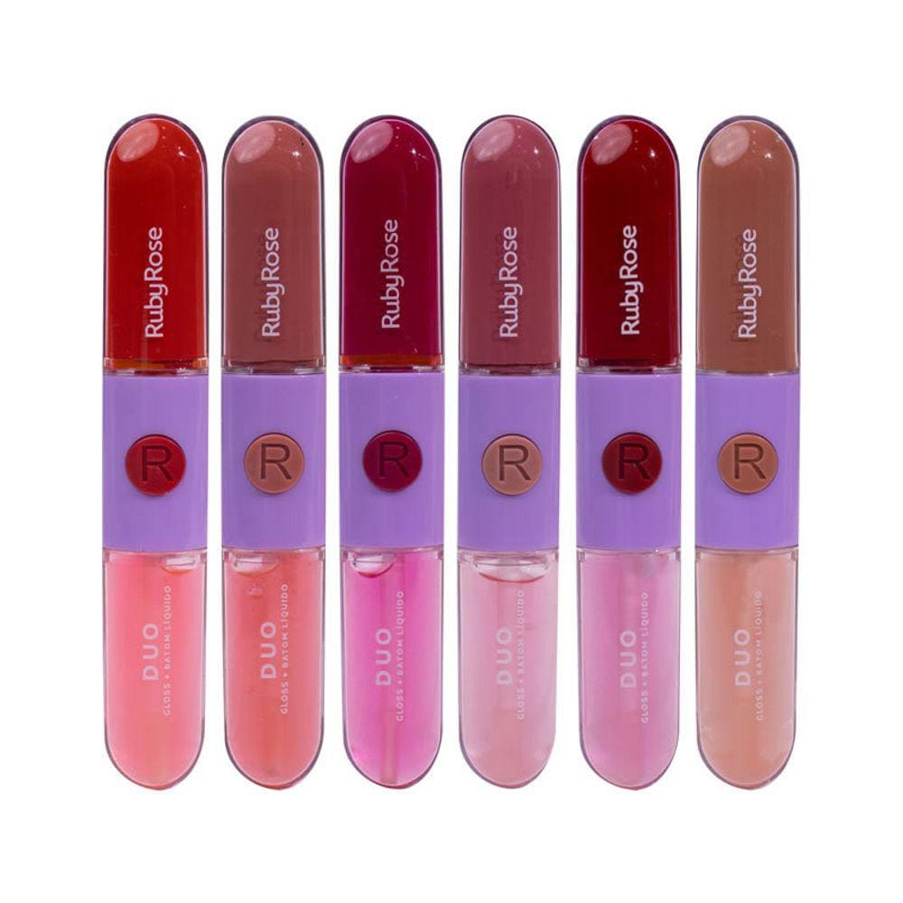Batom E Gloss Liquido Duo 4,8G - Ruby Rose