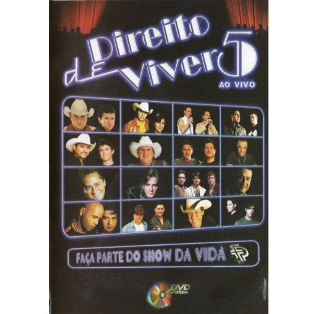 DVD Direito de Viver 5 Ao Vivo - Faça Parte do Show da Vida