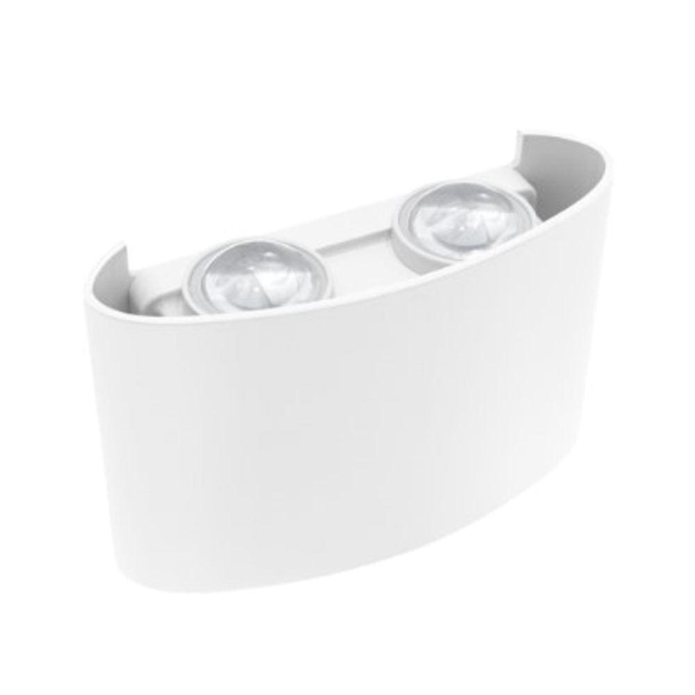 Arandela Lentille Double Sobrepor Branca Led 3000K 4W Lumanti