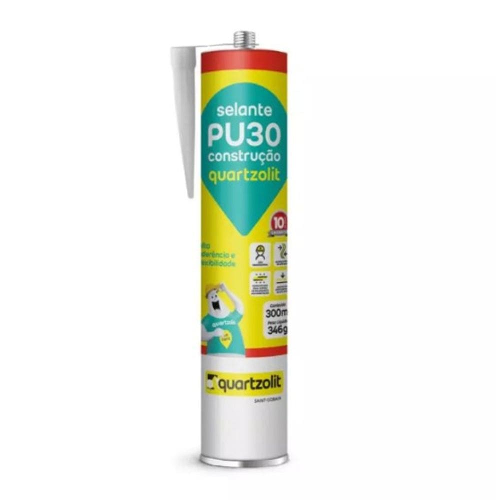 Selante Pu30 Cinza Bisnaga 300Ml Quartzolit