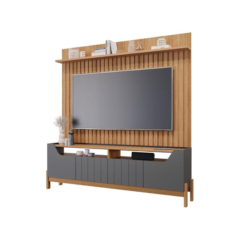 Estante Moema Painel P/TV até 70&quot; 04 portas MDF Permobili