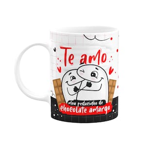Caneca Flork Páscoa - Te amo meu chocolate amargo