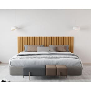 Cabeceira Ripada King 221x105cm Maracá Marrom